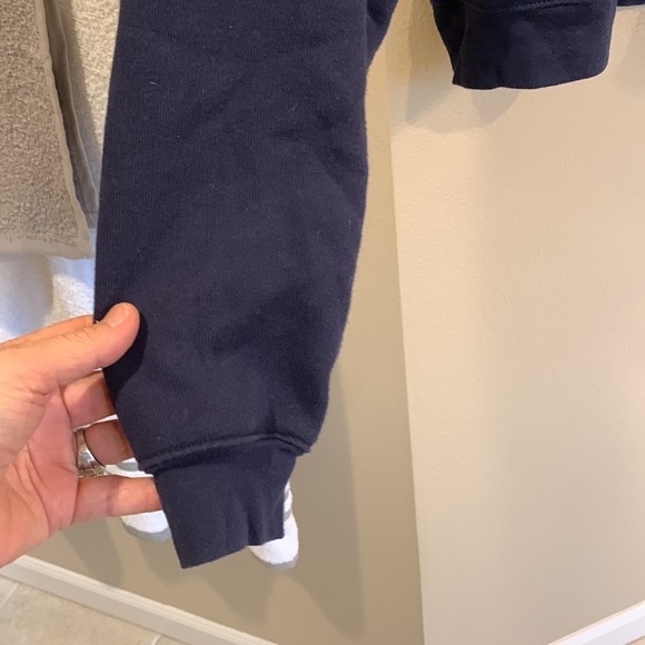 Wild Soul Cropped Navy Fleece Pullover Crewneck Sweatshirt Medium Montana Grap - Picture 6 of 12